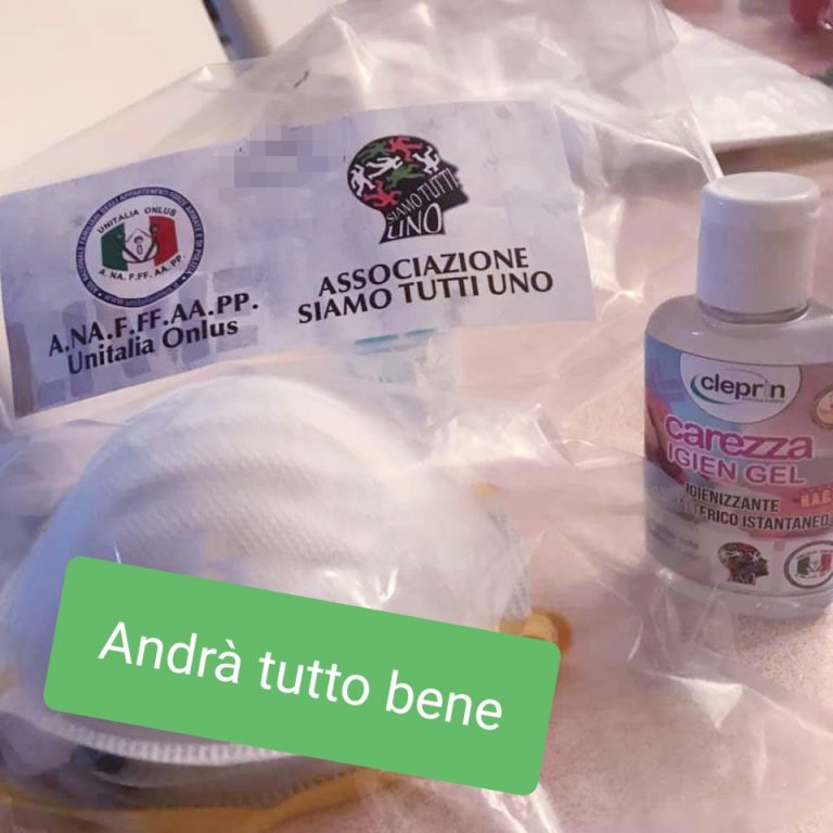 Basso Lazio/Caserta- Distribuzione gratuita di disinfettanti e mascherine.
