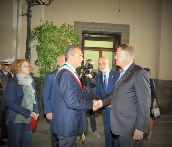 NAPOLI- De Magistris incontra il Presidente della Repubblica di Romania
