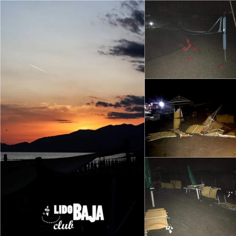 Maltempo Litorale Domizio, danni al noto lido “Baja Club” di Baia Domizia.