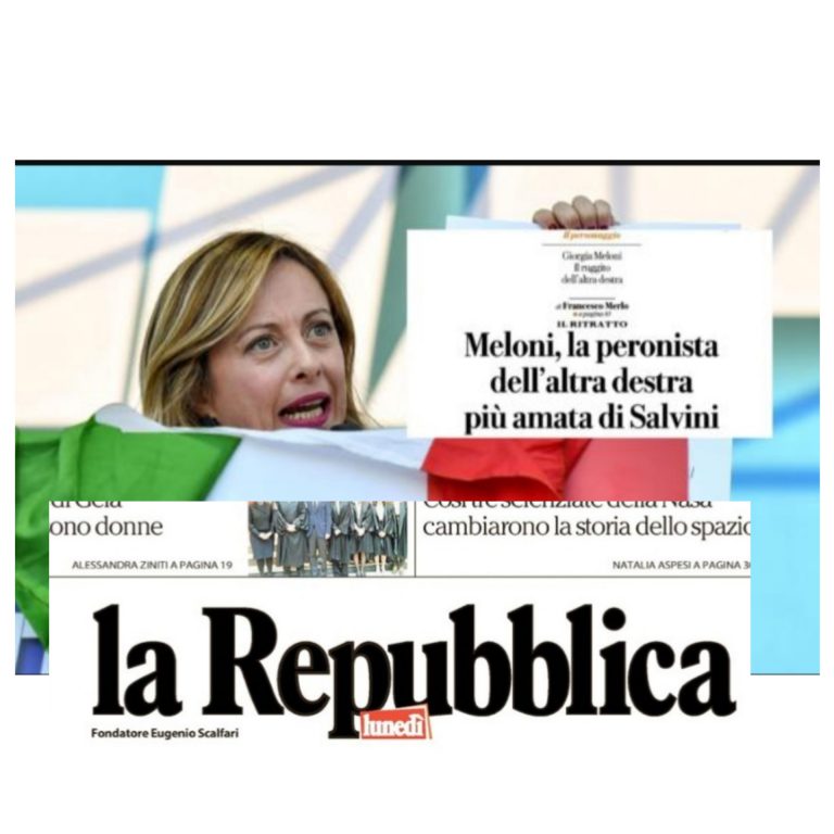 MELONI ANNUNCIA QUERELA A MERLO E VERDELLI DI “REPUBBLICA”