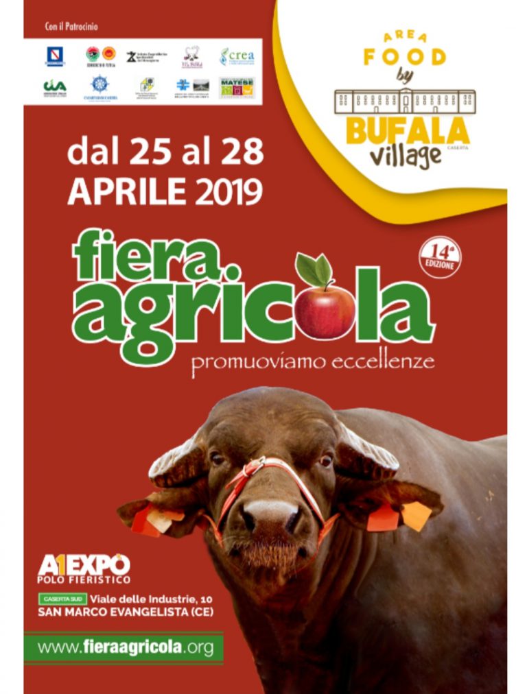 CASERTA-“FIERA AGRICOLA 2019” : dal 25 al 28 APRILE, ECCO IL PROGRAMMA