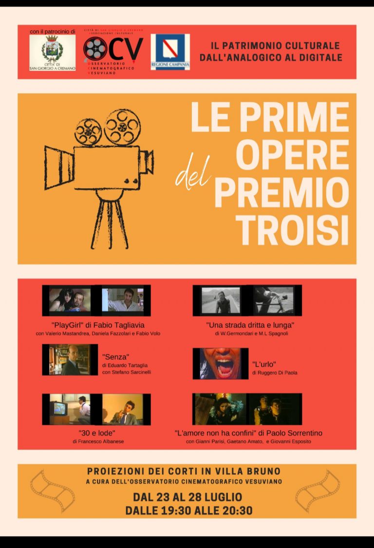 “Le prime opere del Premio Troisi”, in contemporaneo con la kermesse, proiettate pellicole uniche e inedite, appena digitalizzate