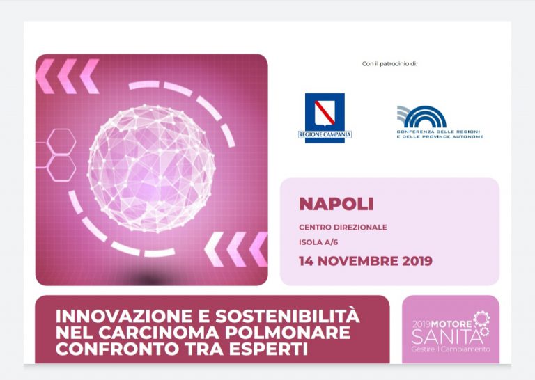 “INNOVAZIONE E SOSTENIBILITA’ NEL CARCINOMA POLMONARE, CONFRONTO TRA ESPERTI” A NAPOLI.