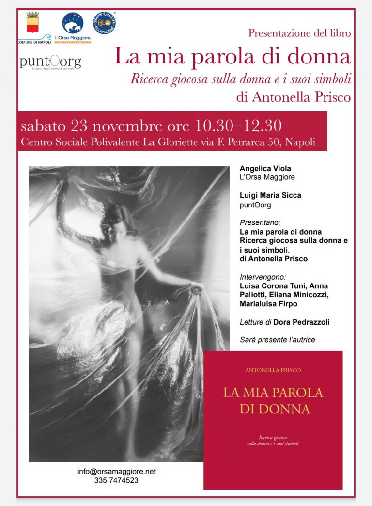 NAPOLI- “La mia parola di donna” di Antonella Prisco, presentazione del libro sabato 23 novembre.