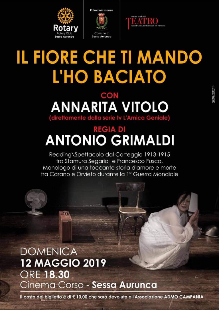 SESSA A. “Il Fiore che ti mando l’Ho baciato” in scena domenica 12 maggio.